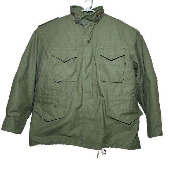 Alpha Industries M-65 Field Jacket XL Reg OG107 Green w/ Liner Vietnam USGI EUC - Picture 1 of 16